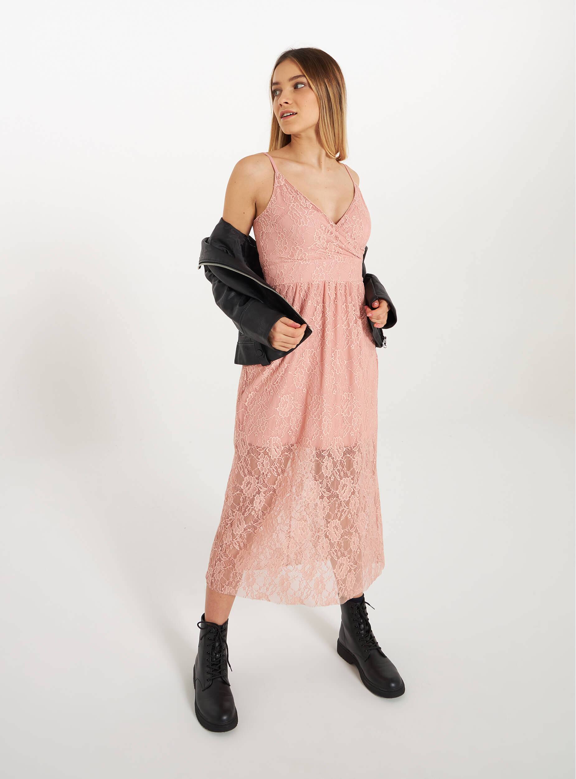 robe longue femme rose
