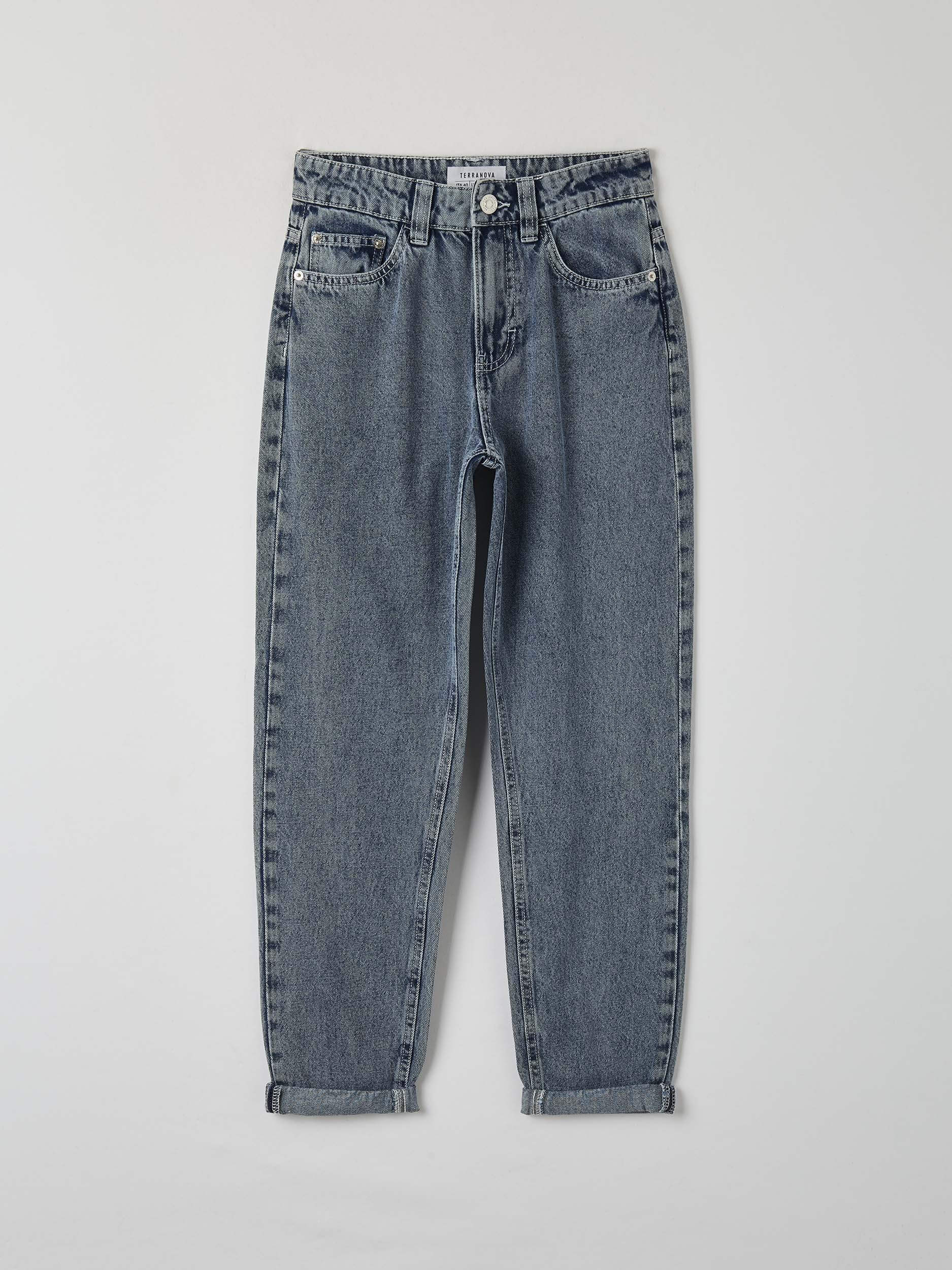 medium blue mom jeans