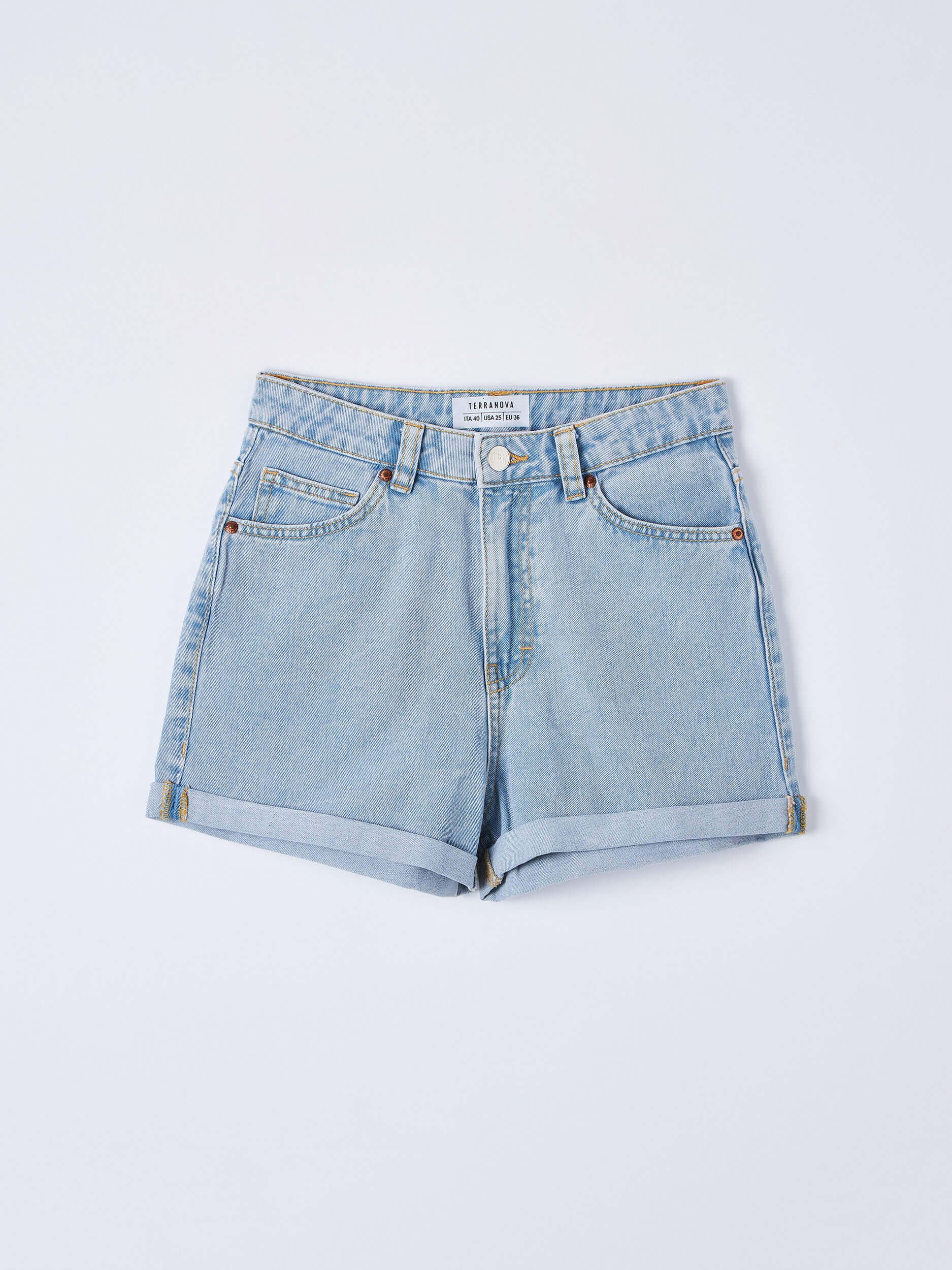 Pantalones mom cortos clearance
