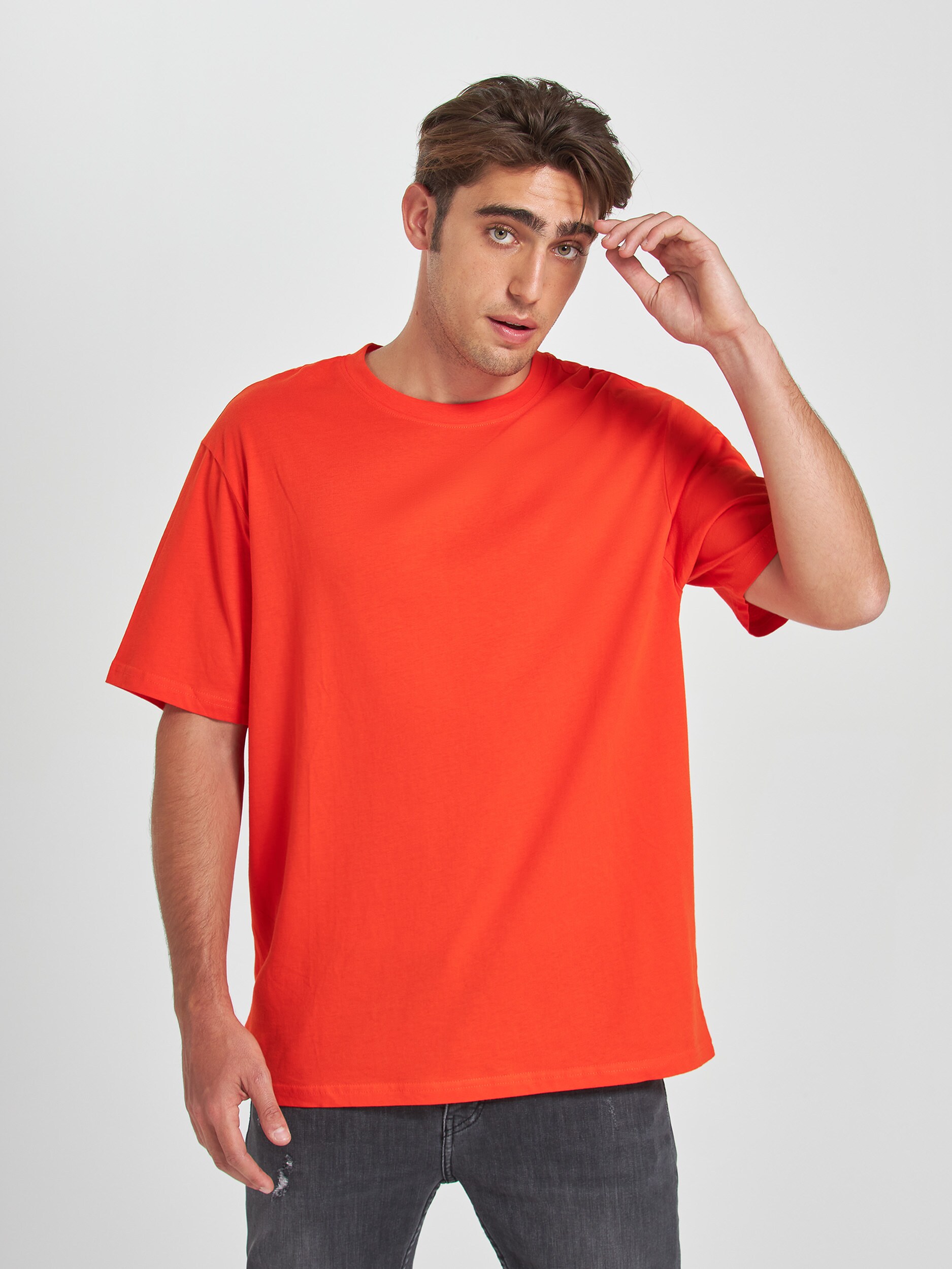 orange shirt plain