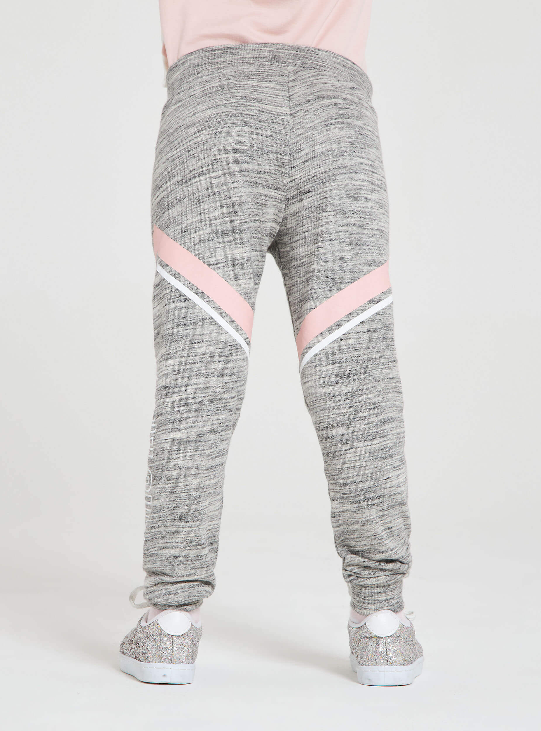 grey sports trousers