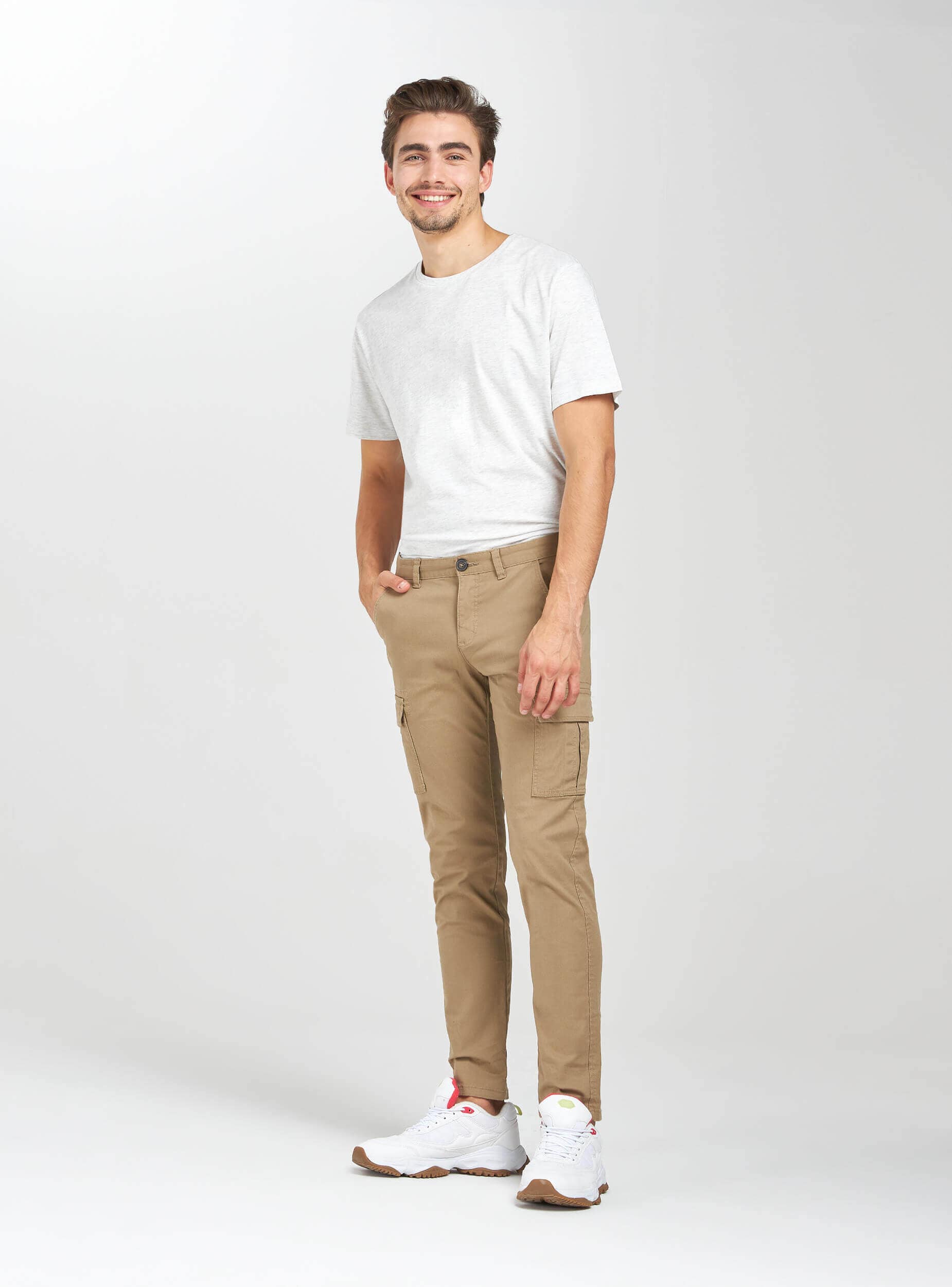 cargo beige trousers