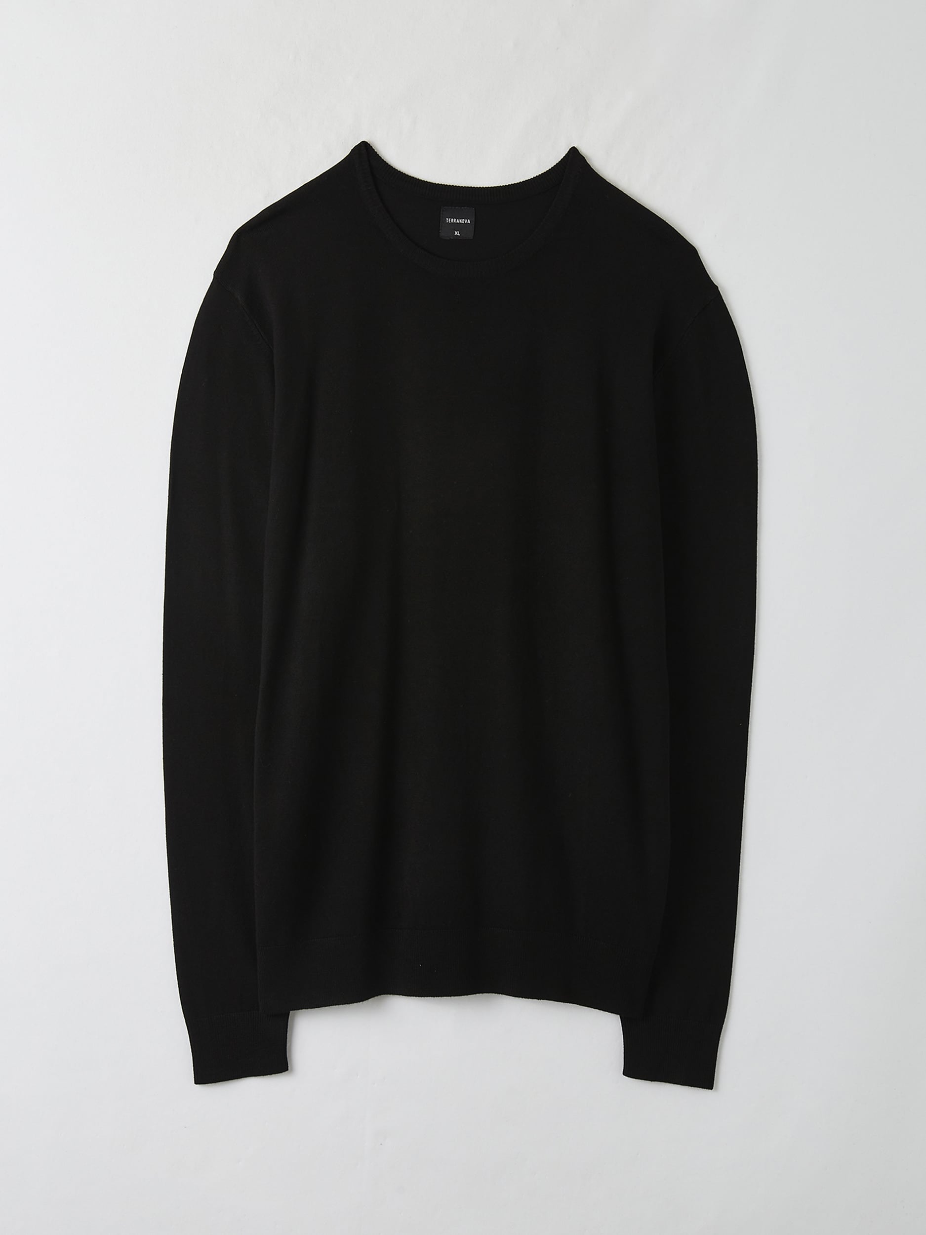 black jumper crew neck