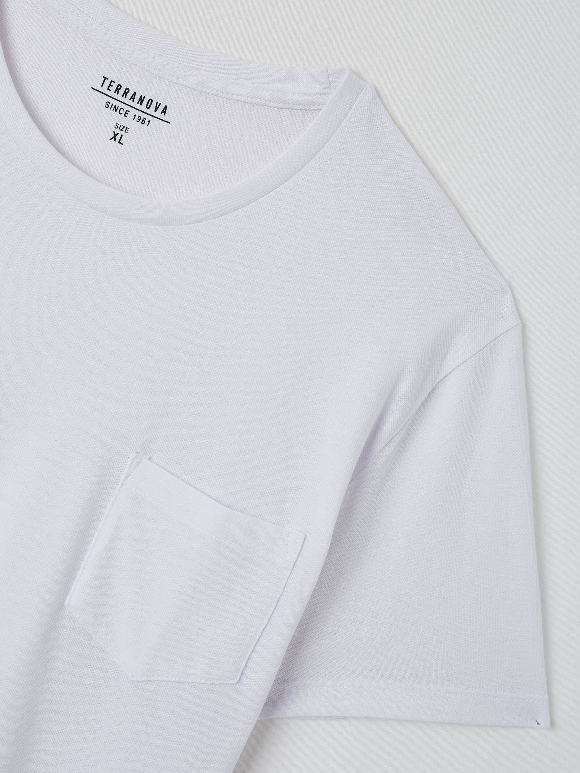 plain white shirt with pocket