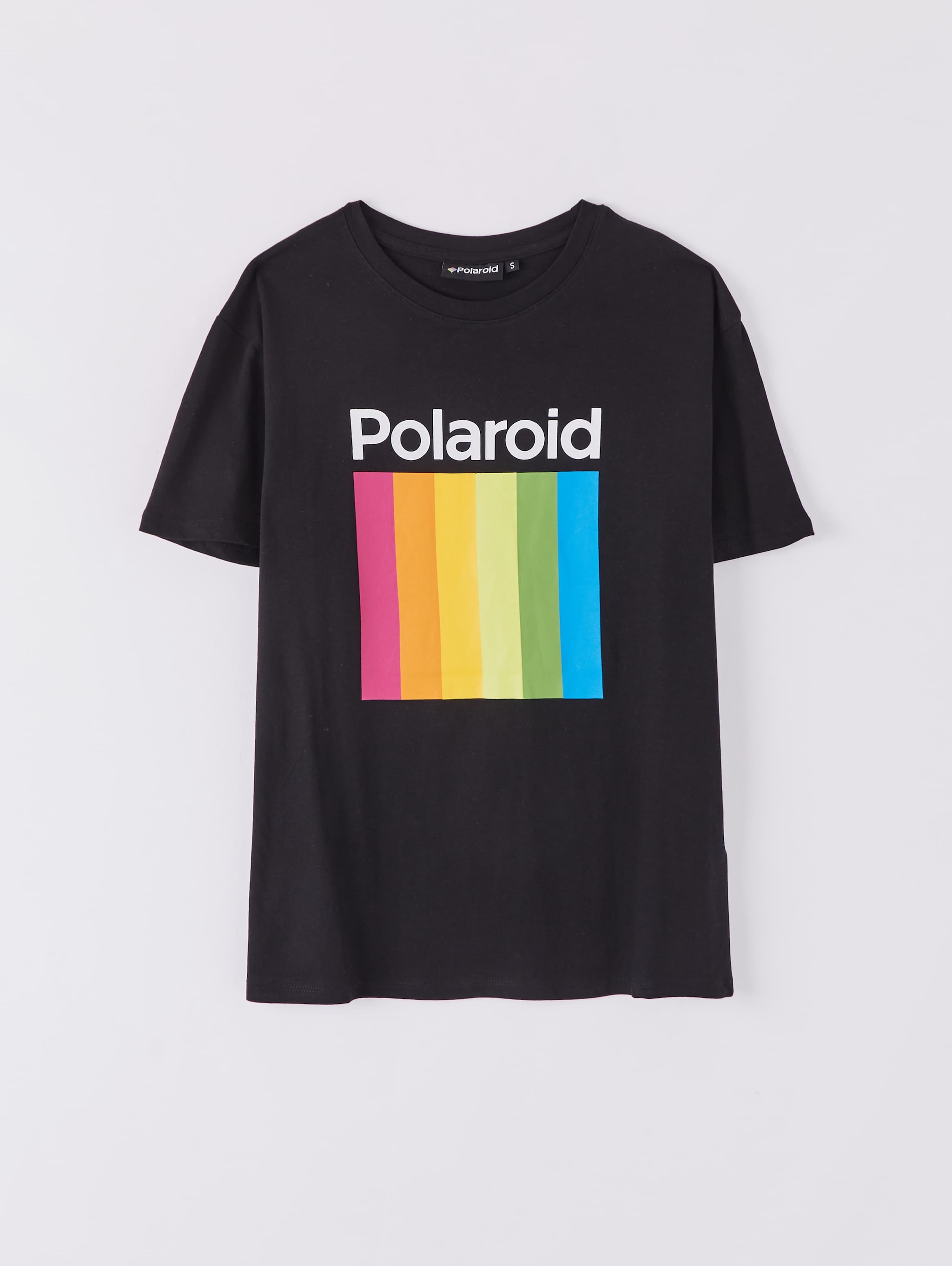 Mad Engine Men's Classic Polaroid Logo Vintage Style Rainbow T-Shirt