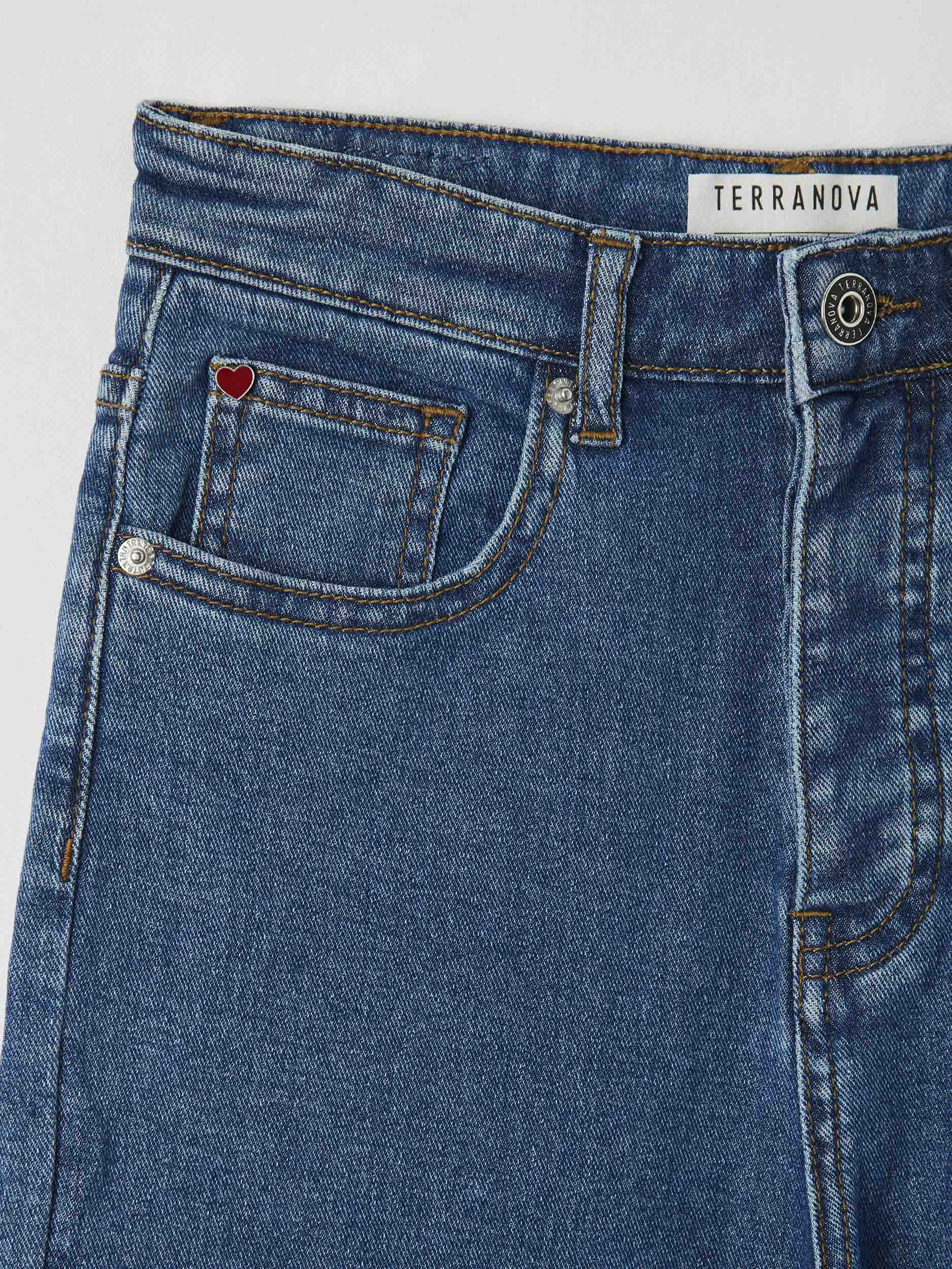 blue denim high waisted jeans