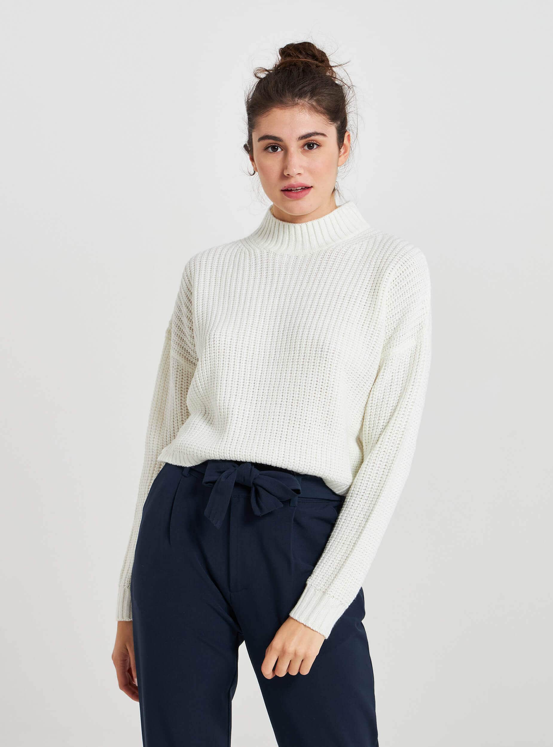 cropped mock turtleneck