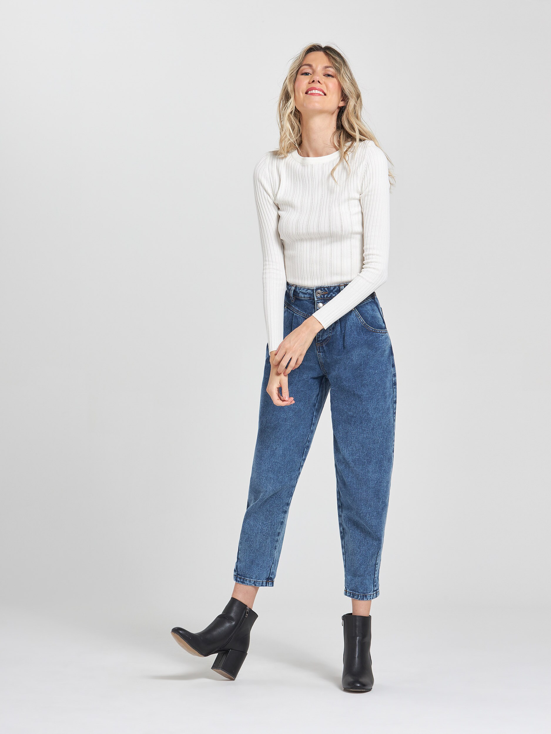 white open knit sweater