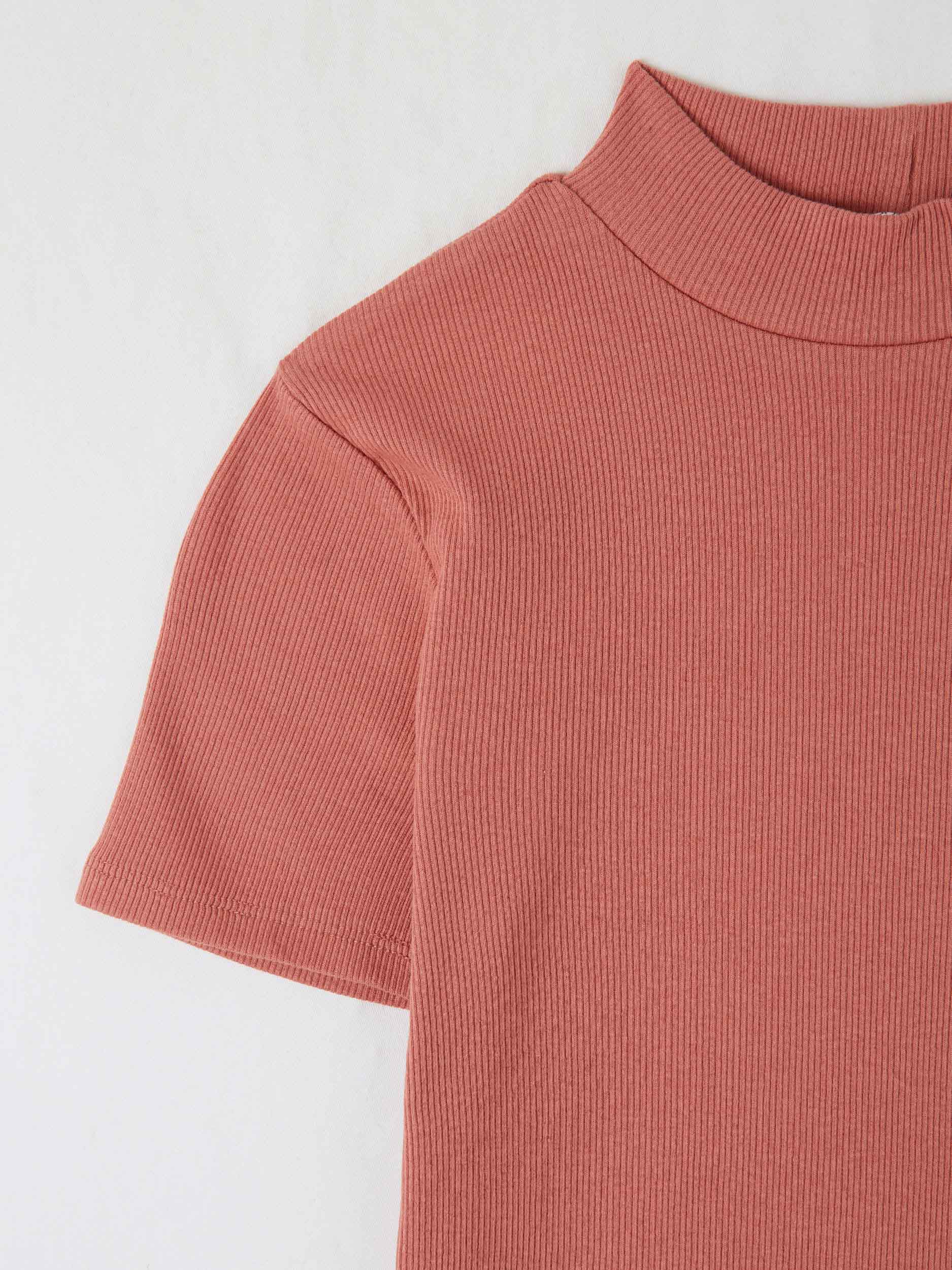 pink mock turtleneck