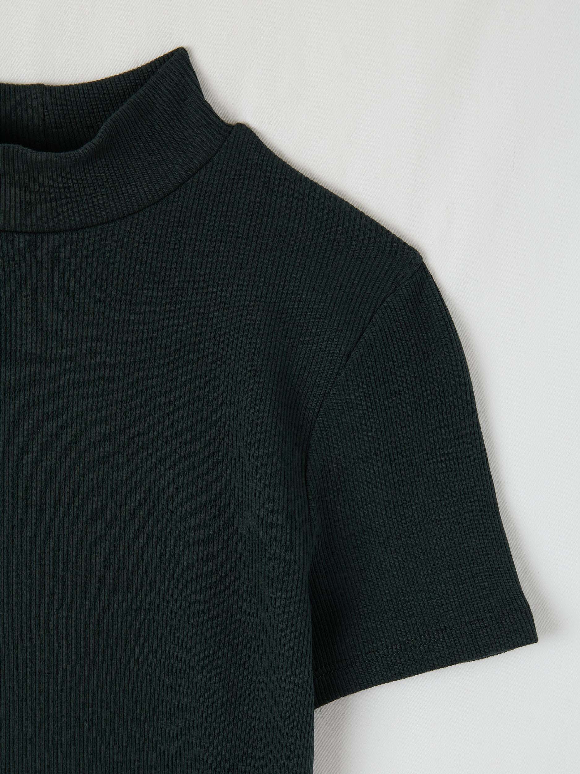 women's short sleeve mock turtleneck tops
