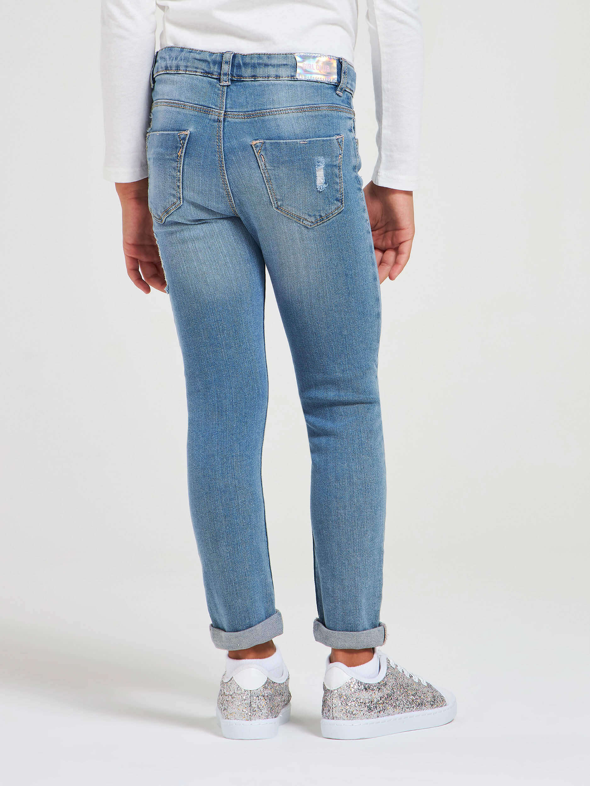 cheap blue ripped jeans