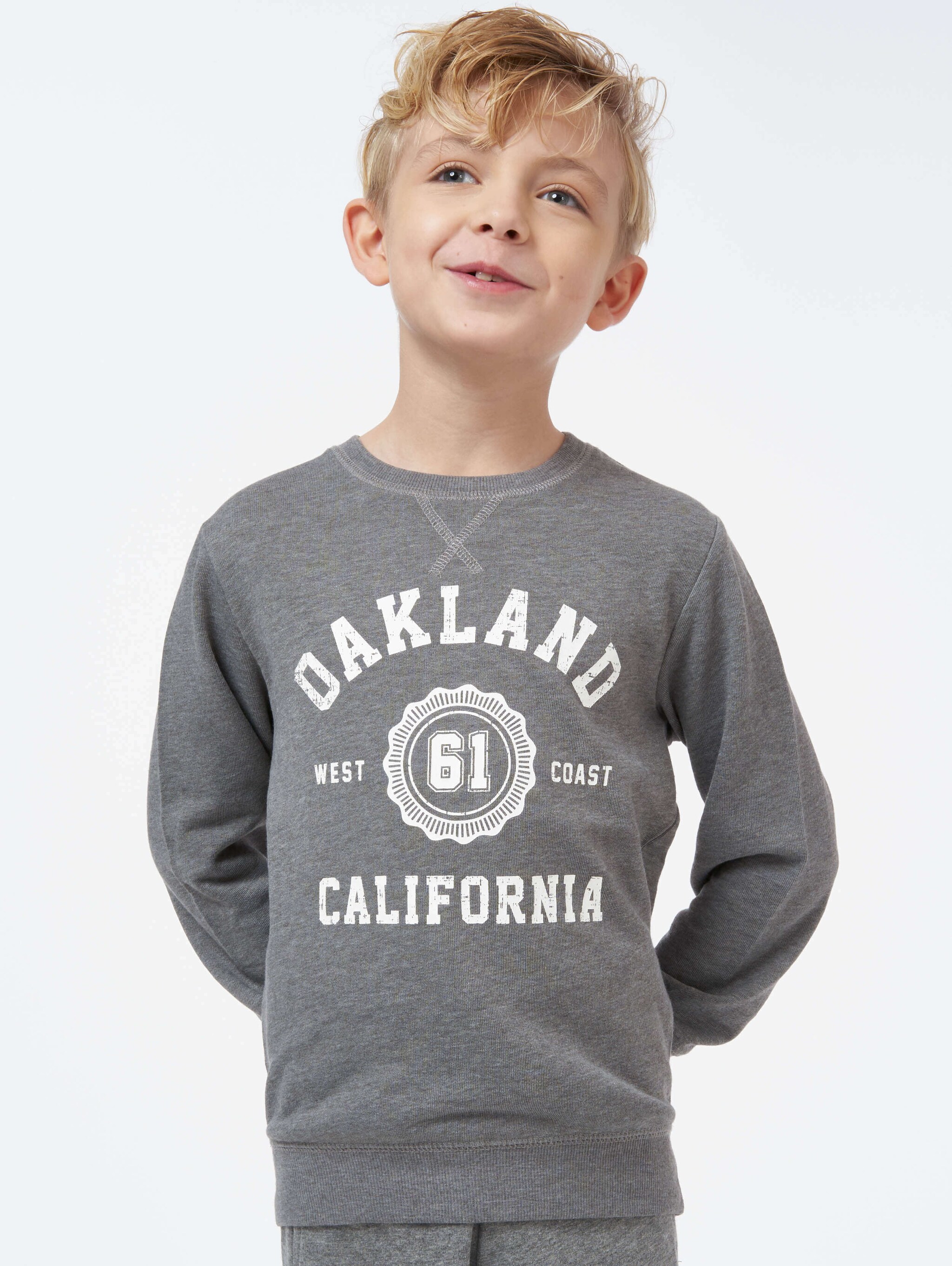 grey slogan sweatshirt