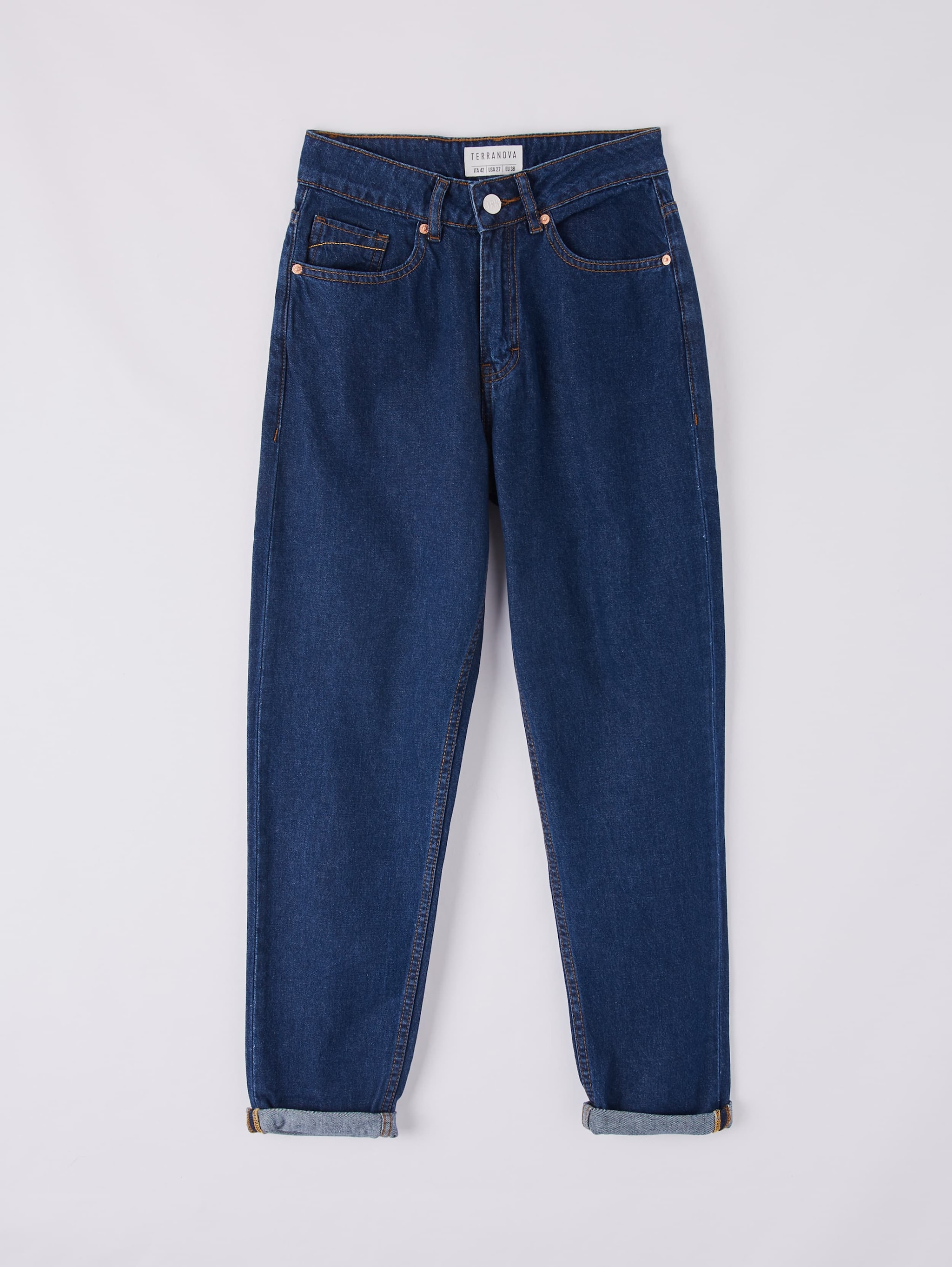 dark blue mom jeans