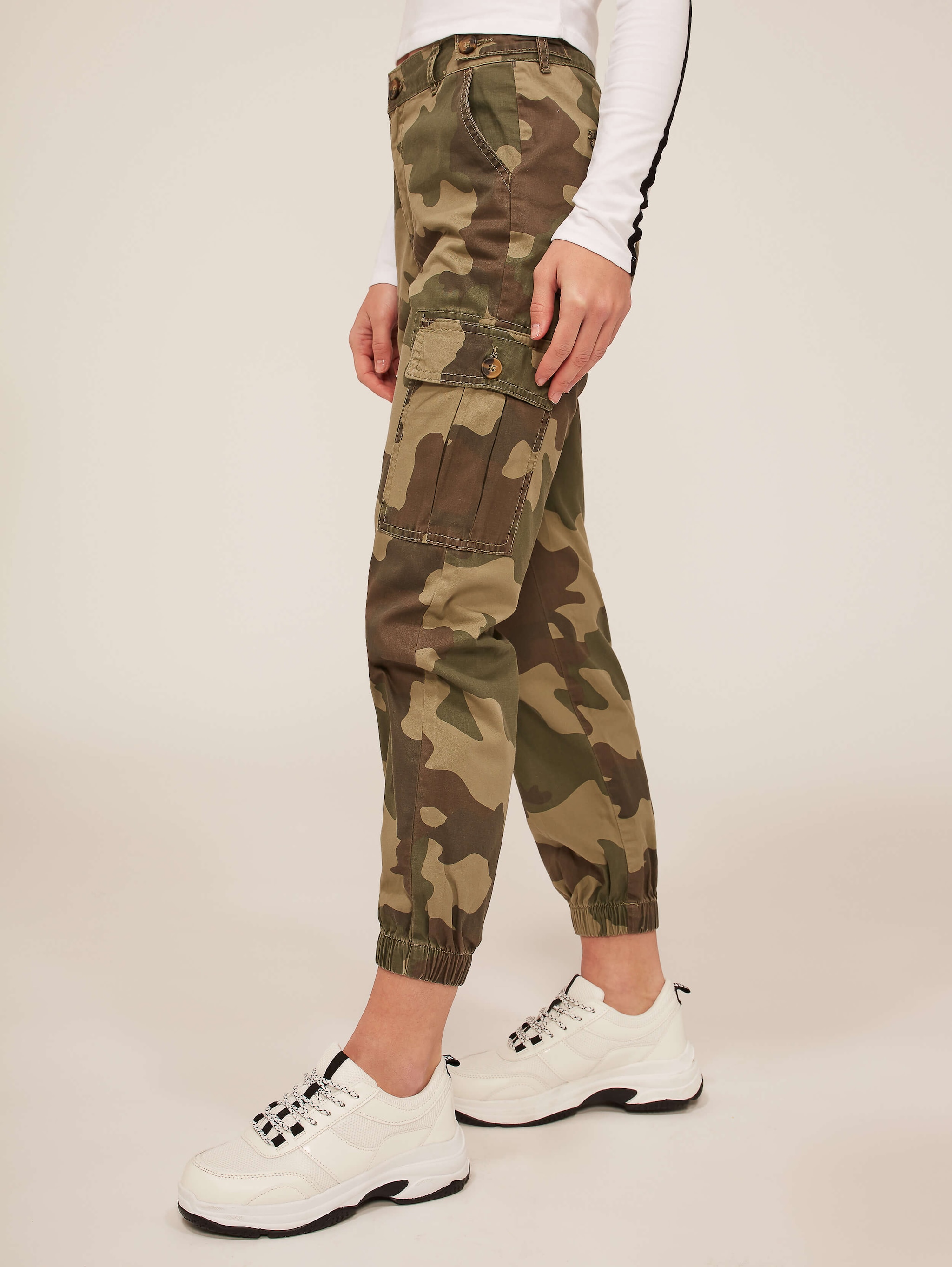military print cargo pants