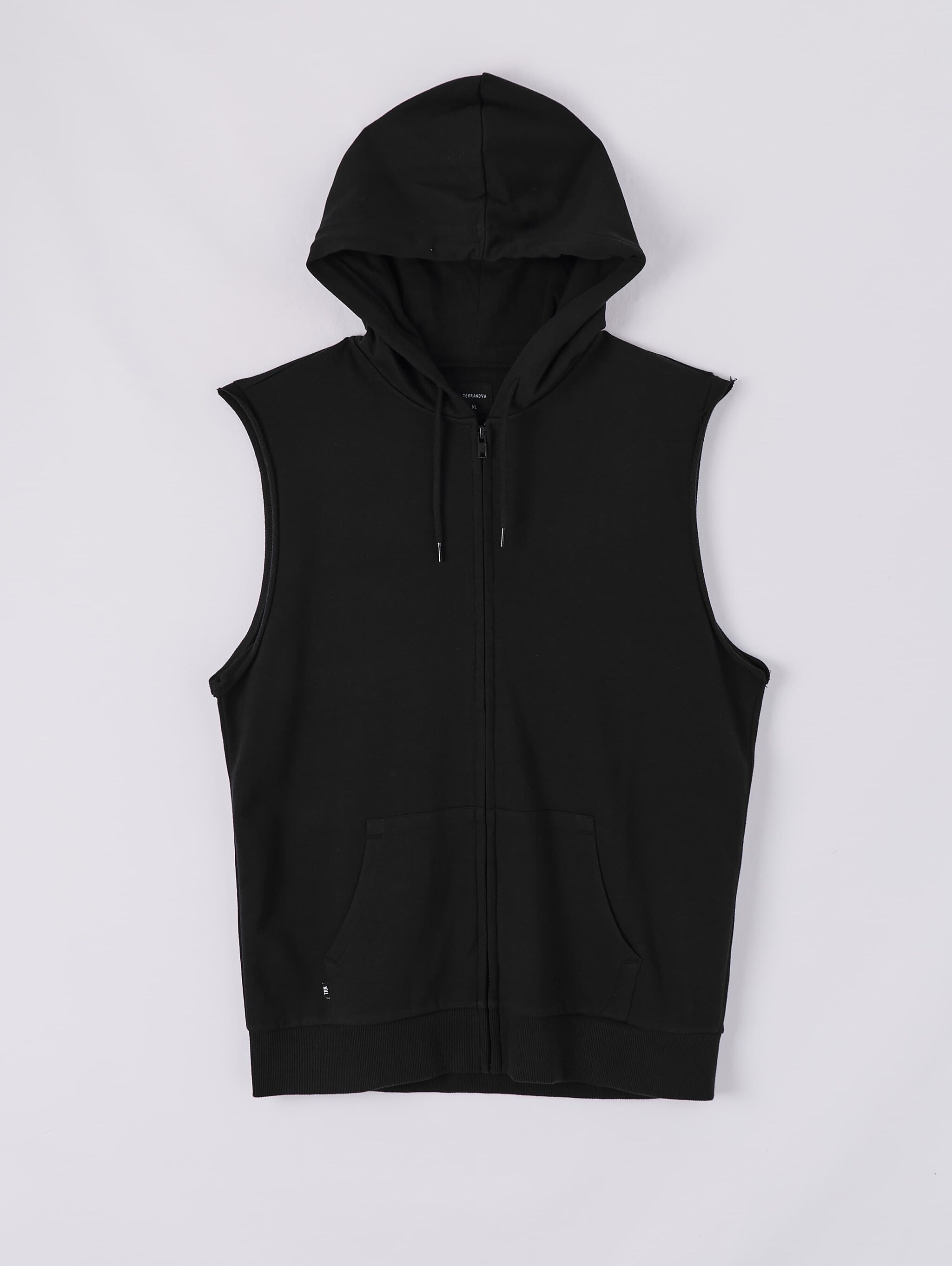 sleeveless hooded sweatshirt