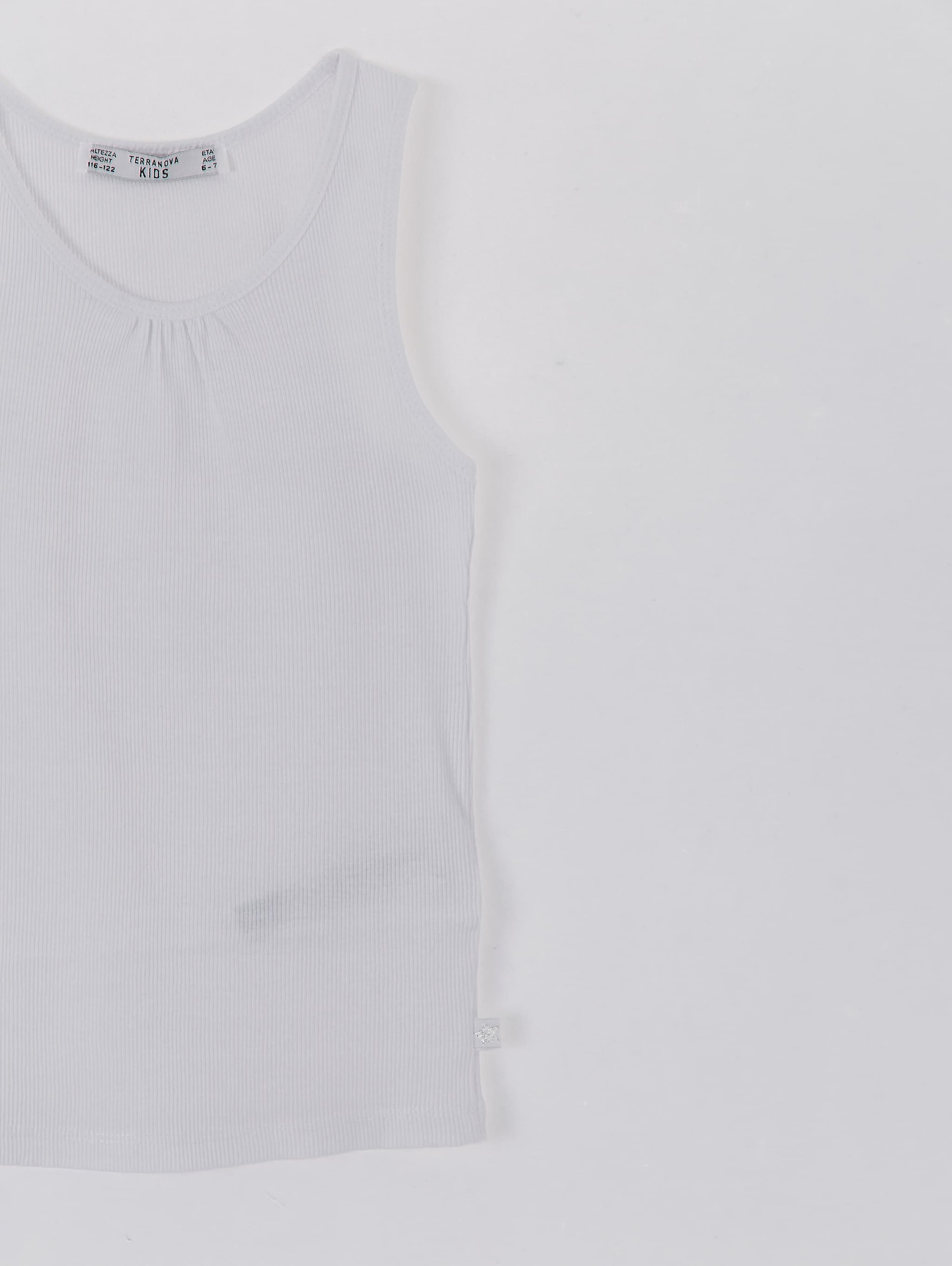 white ribbed vest top