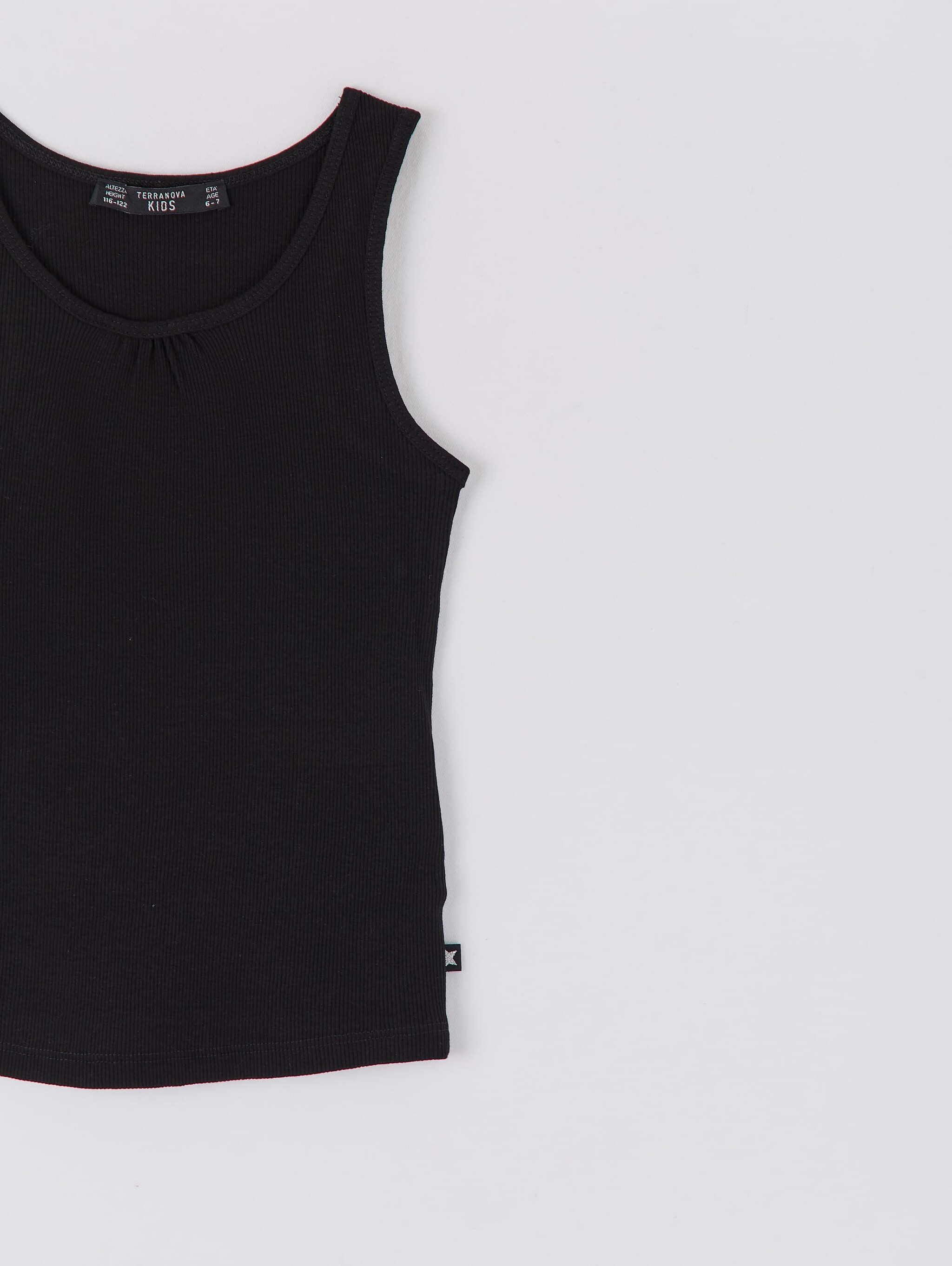 girls black vest top