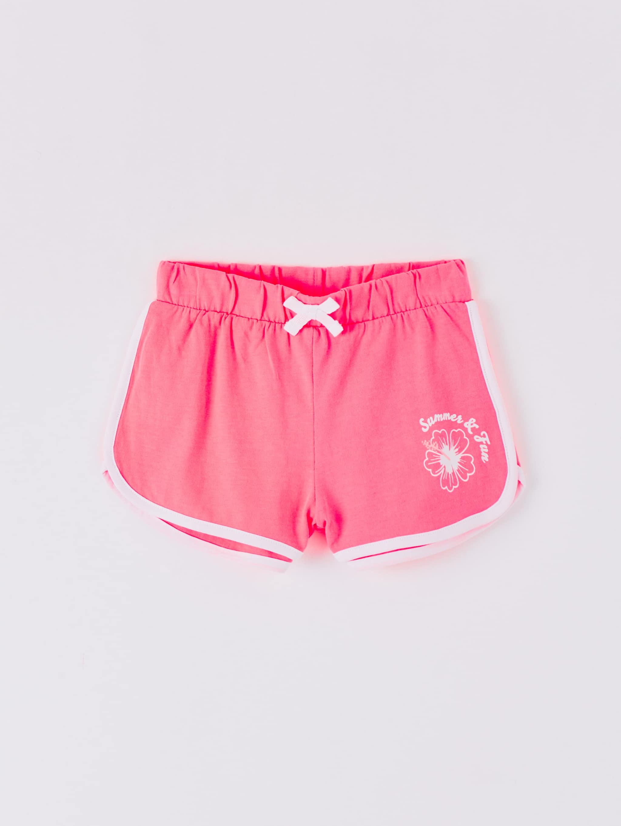 pink track shorts