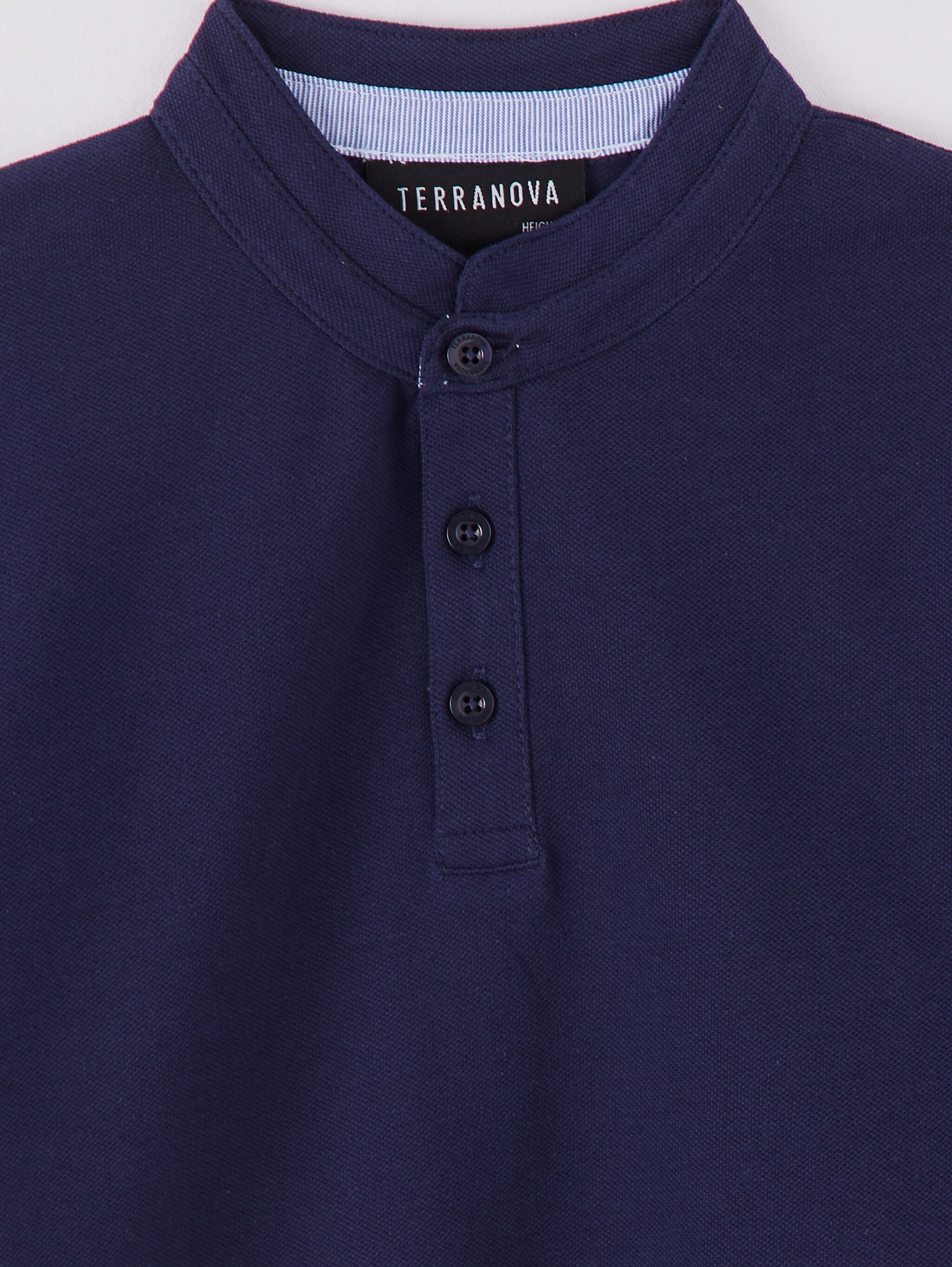mandarin collar polo