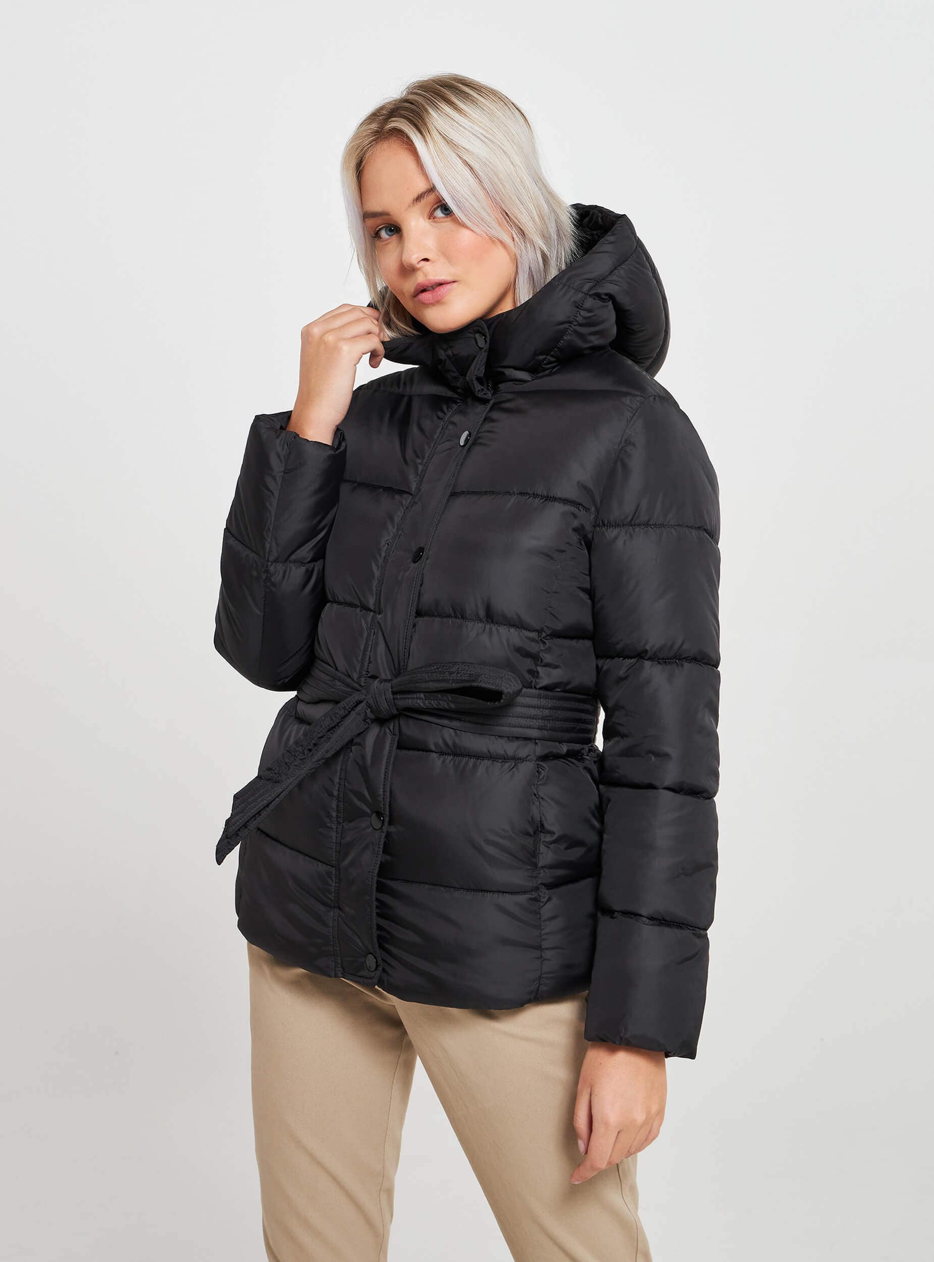 short black quilted jacket