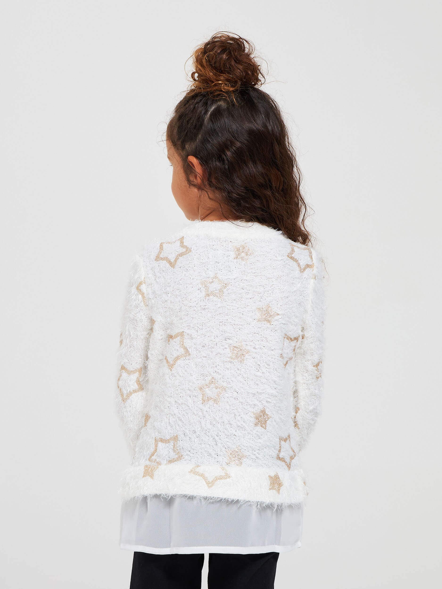 Var White Woll Soft Sweater With Stars Buy Online Terranova