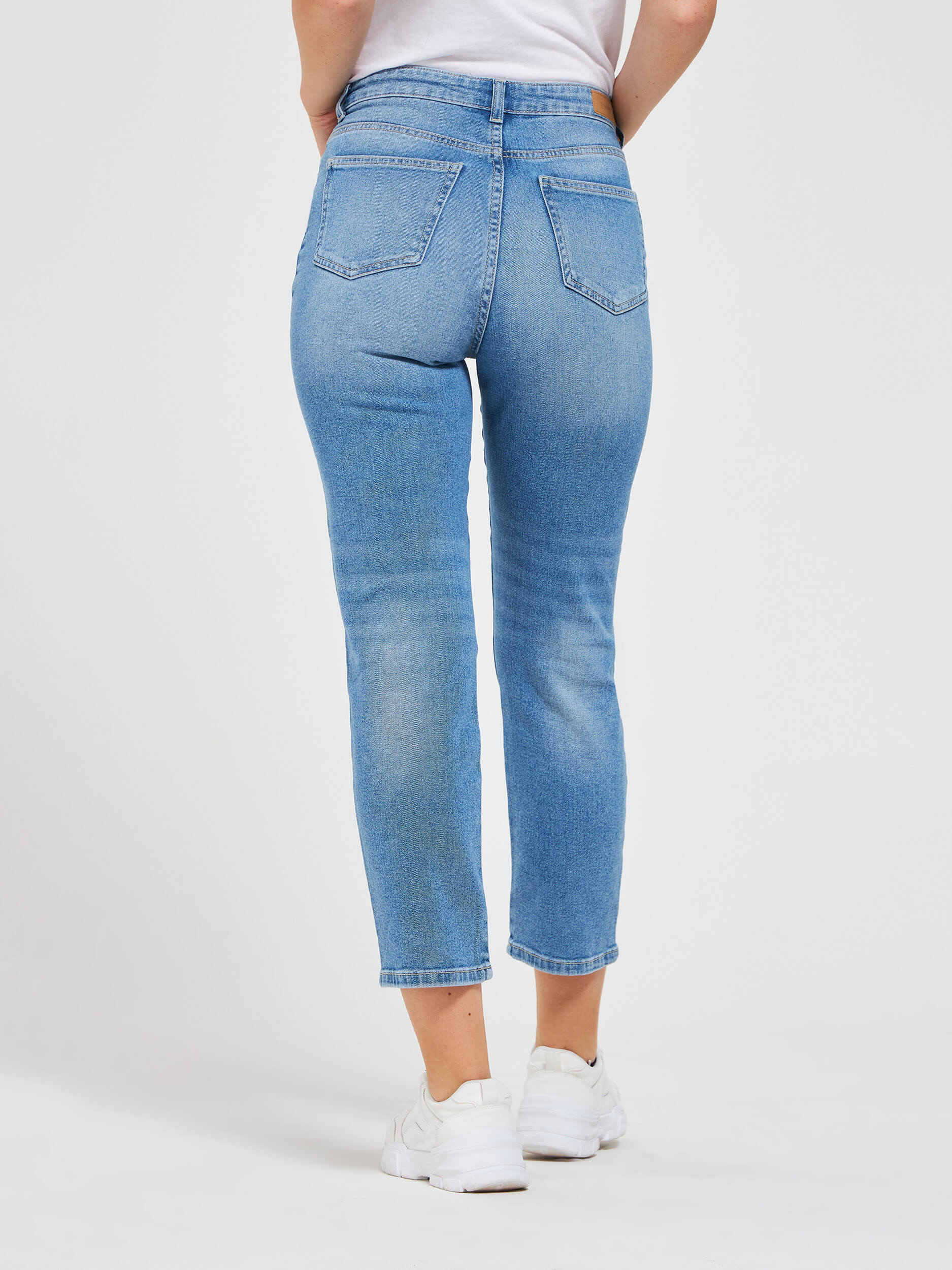 denim straight pants