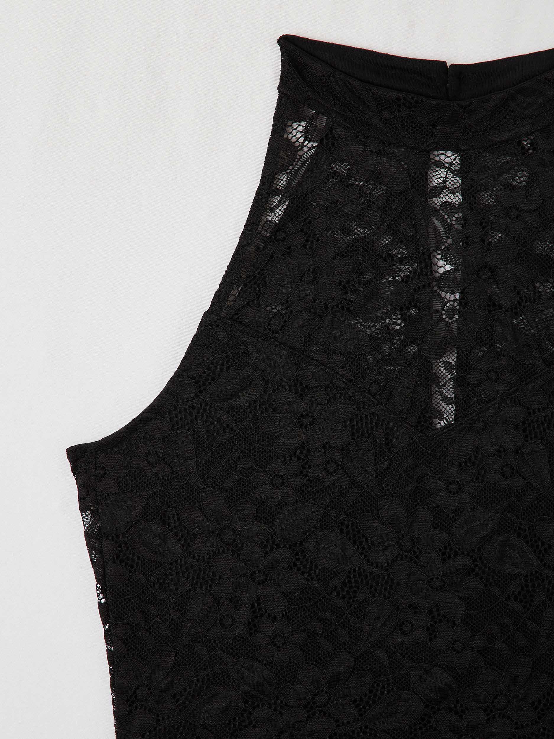 black crop top halter neck