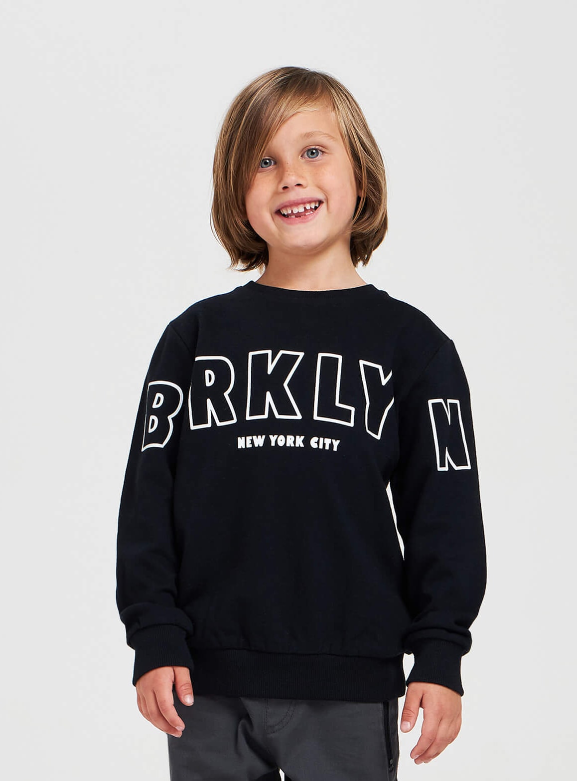 black slogan sweatshirt