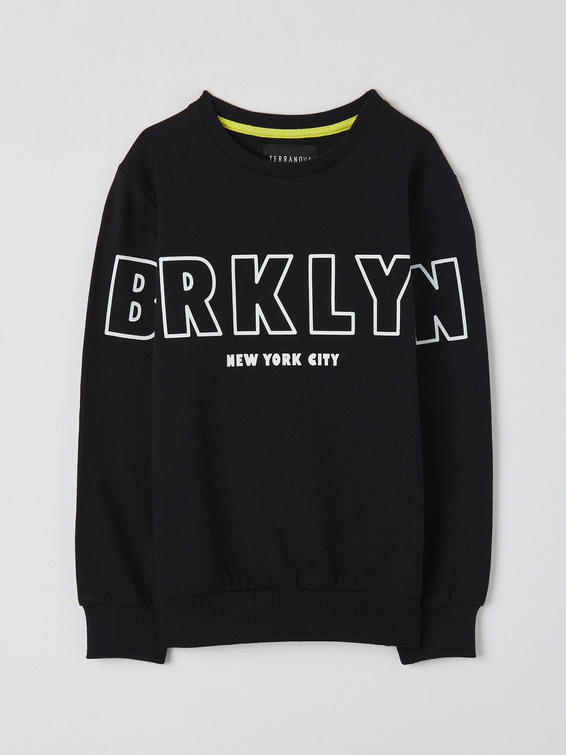 black slogan sweatshirt