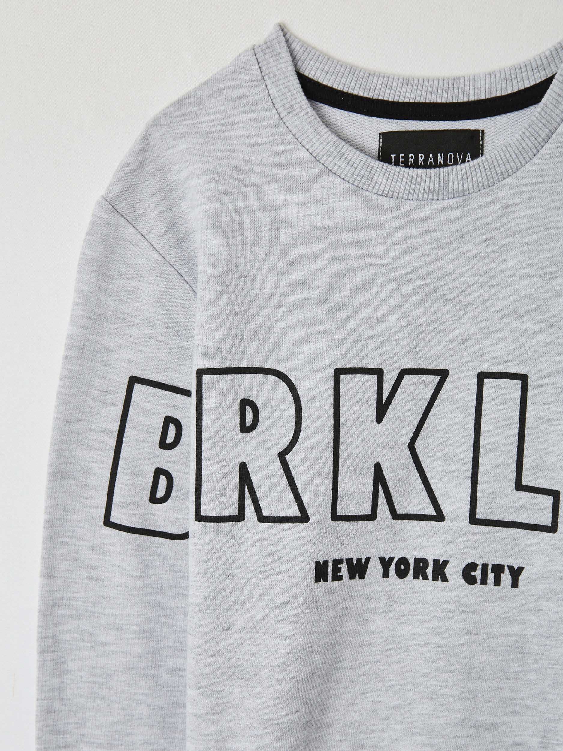 grey slogan sweatshirt